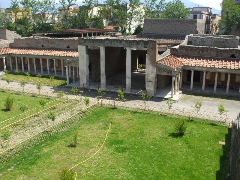 The Roman Emperor Nero's Villa Poppaea near Pompeii.
