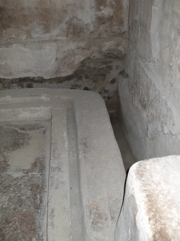 Latrine inside the Roman Emperor Nero's Villa Poppaea near Pompeii.