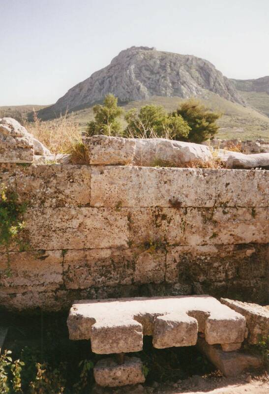 Ancient Greek toilets in Korinthos, Greece.