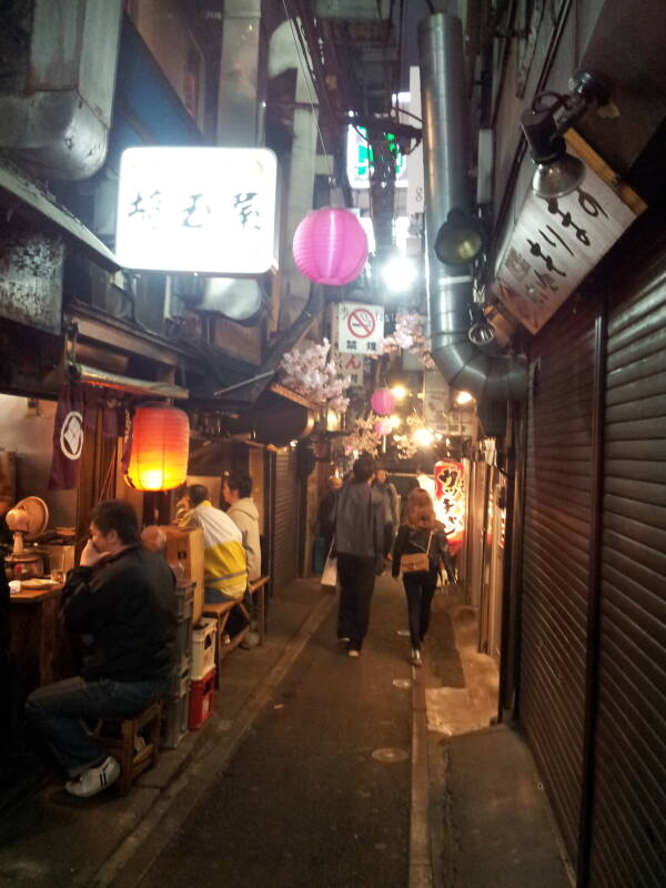 Omoide Yokocho or 'Memory Alley' under the tracks at Shinjuku Station in Tokyo