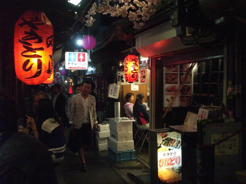 Omoide Yokocho or 'Memory Alley' under the tracks at Shinjuku Station in Tokyo