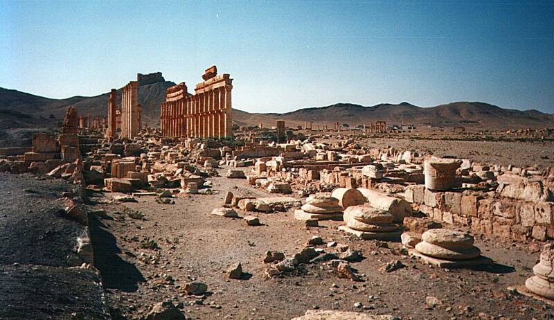 The ancient city of Palmyra.