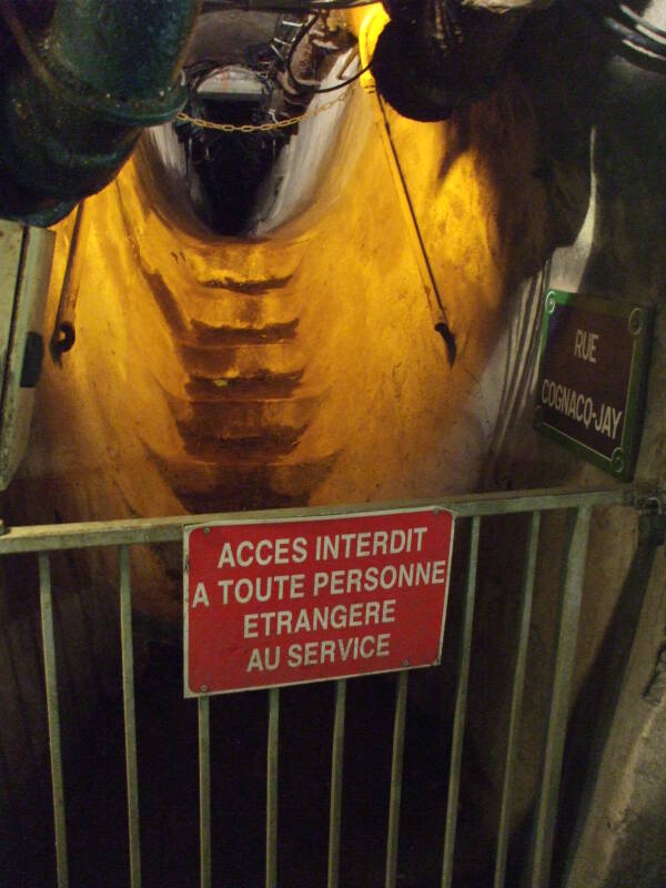 A tunnel of the Paris sewers.