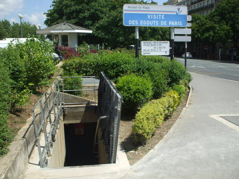 Entrance to the sewers of Paris.
