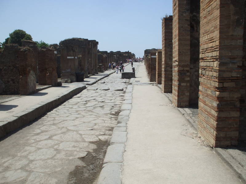 Street drainage at Pompeii.