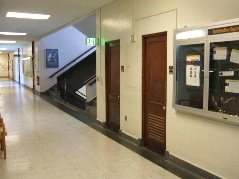 Purdue ECE hallway.