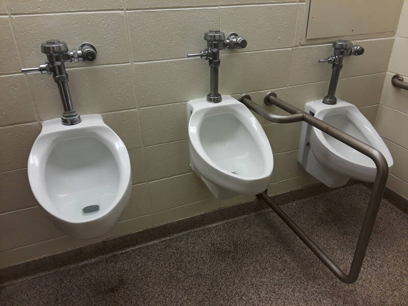 Bad urinals in Purdue's Potter engineering building.