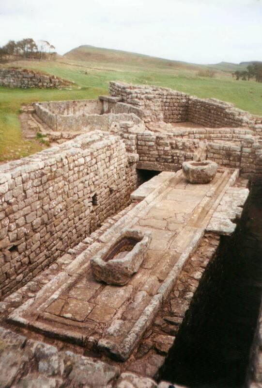 Roman toilets along Hadrian's Wall.