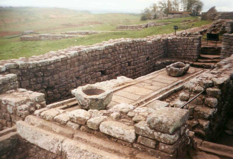 Roman military latrine at Vercovivium Fort along Hadrian's Wall