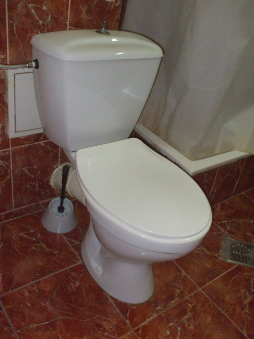 Toilet in Hotel Elizeu in Bucharest, Romania.