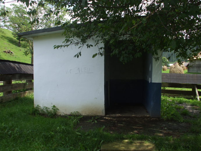 Toilet at the Moldoviţa Monastery, just outside the small town of Vatra Moldoviţei, Romania.