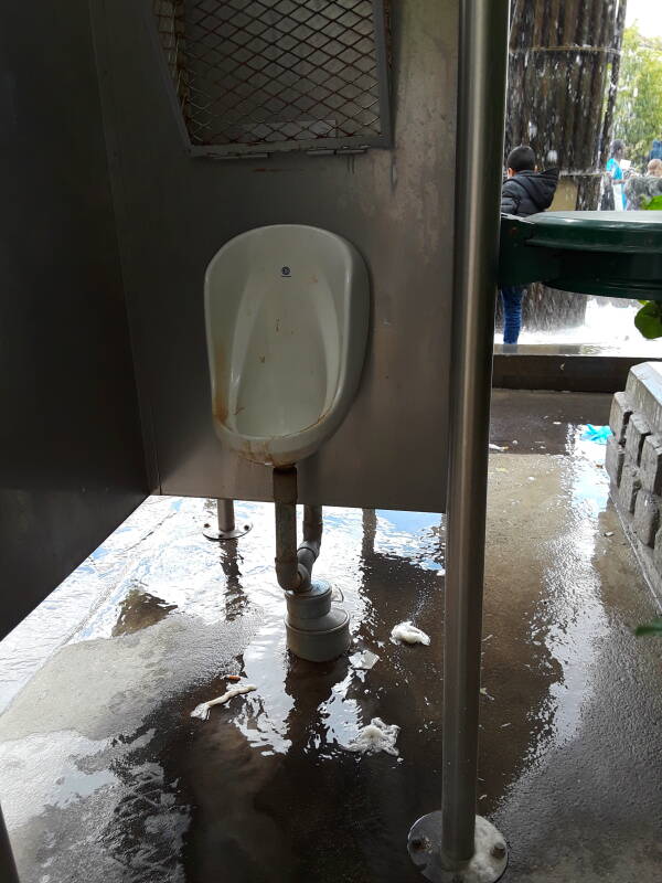 A steel pissoir in Saint Denis, outside Paris.