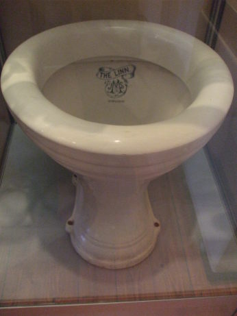 19th century Scottish porcelain toilet, in the history museum in Kirkwall, Orkney Islands.