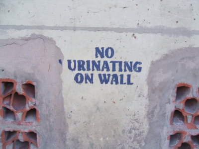 Toilet sign in Port of Spain, Trinidad and Tobago.