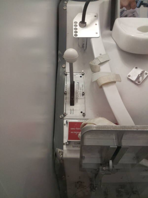 Toilet on board the U.S. Space Shuttle.