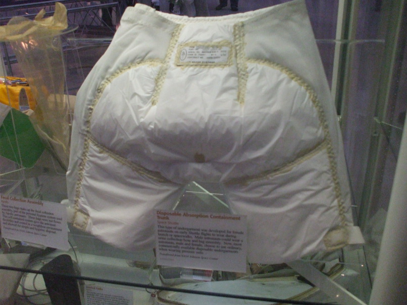 Astronaut diapers, or 'Disposable Absorption Containment Trunk', as seen in the National Air and Space Museum in Washington D.C.