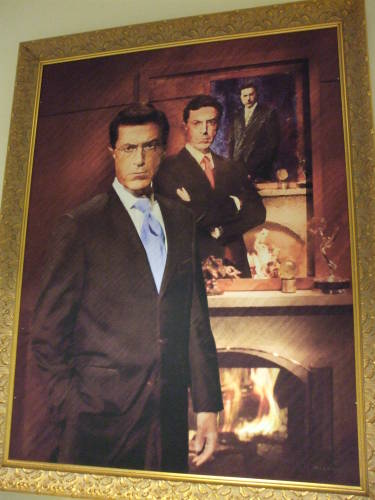 Stephen Colbert's trompe l'oiel portrait, in the American Portrait Gallery.