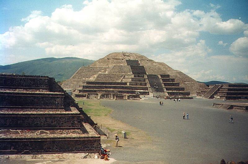 Pyramid of the Moon at Teotihuacan in the Valley of Mexico.