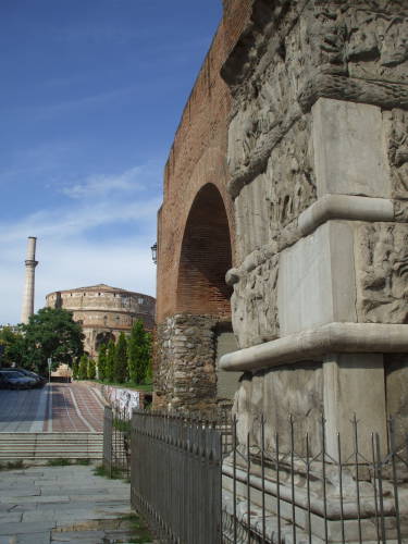 The Galerian Arch and the Rotunda in Thessaloniki.