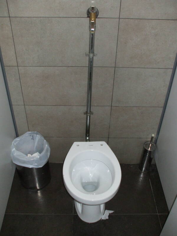Toilet in Thessaloniki train station, Greece.