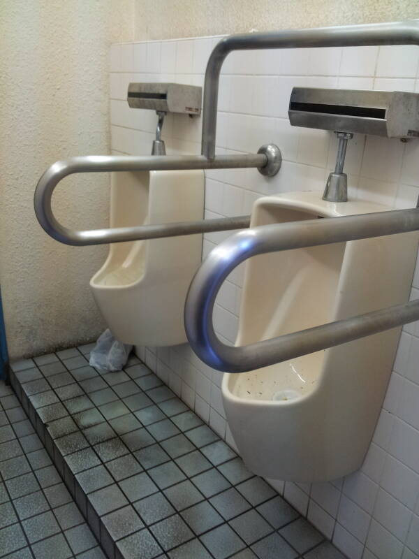 Public toilets at Sensō-ji Buddhist temple in Asakusa, Tokyo.