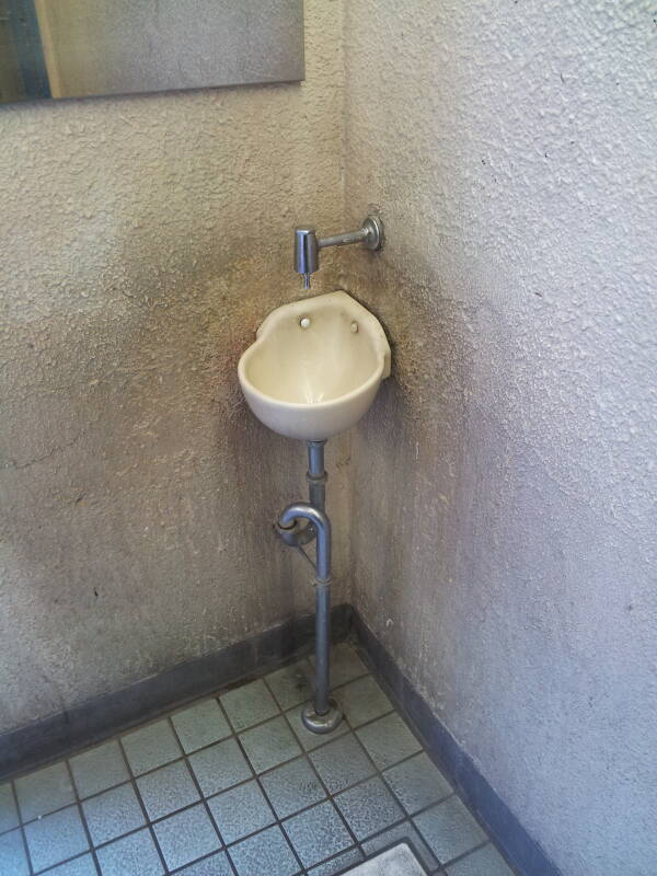 Public toilets at Sensō-ji Buddhist temple in Asakusa, Tokyo.