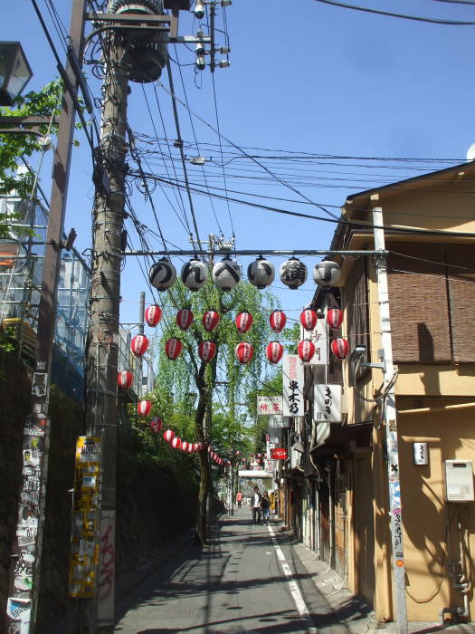 Narrow alleyway in Shibuya.