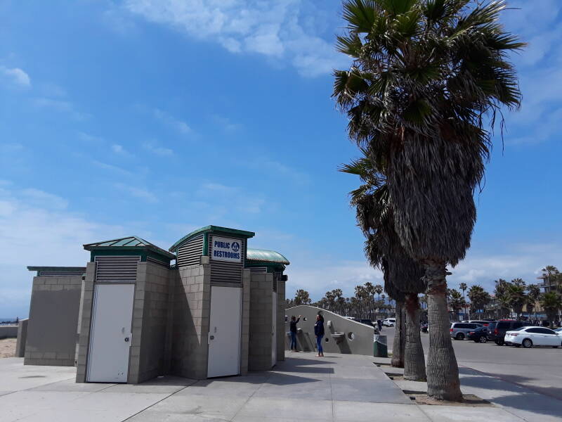 Public toilet at Venice Beach, southern California.