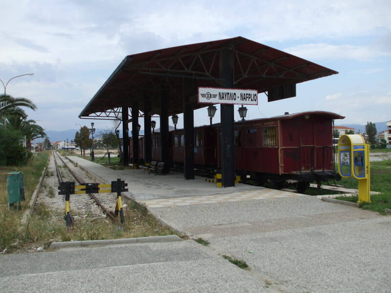 Train station in Nafplio, Greece.