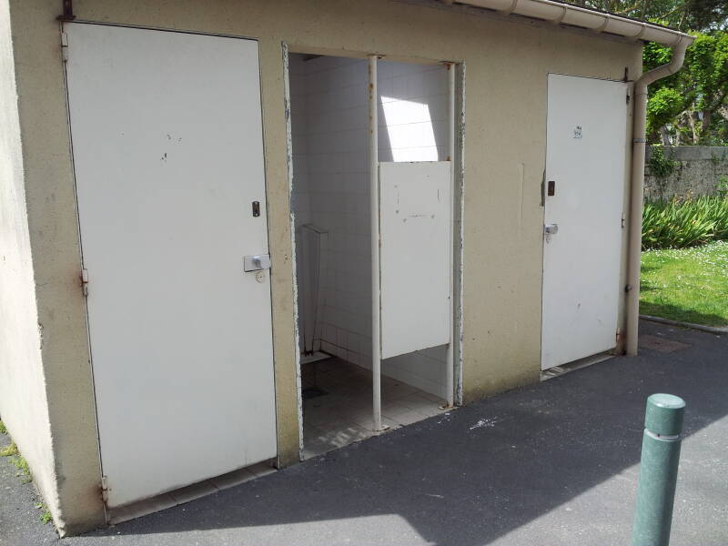 A pissoir in Arromanches-les-Bain, in Normandy.