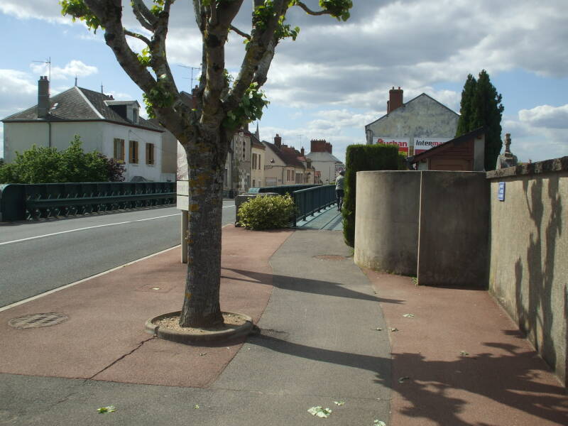 A pissoir on a bridge in Briare.