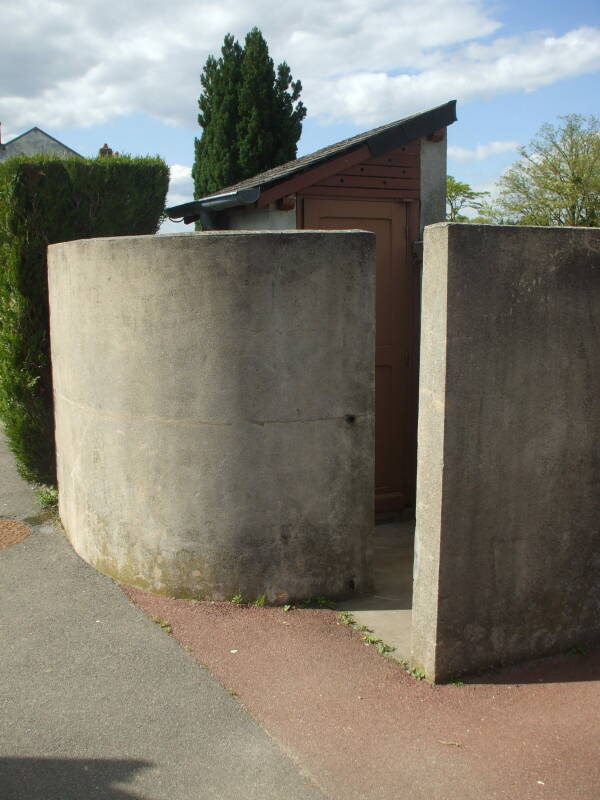 A pissoir on a bridge in Briare.