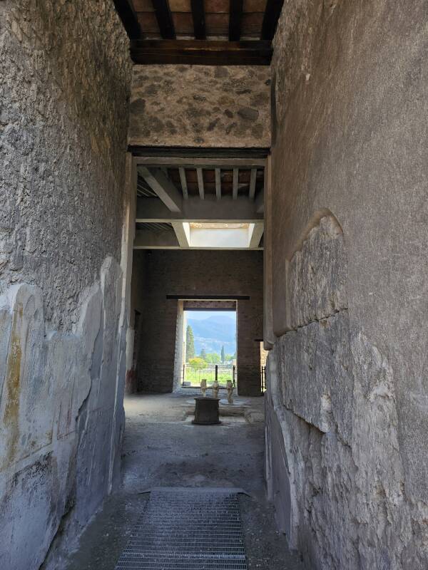 Atrium and Impluvium in a home along Via dell'Abbondanza.