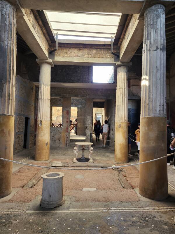 Atrium and Impluvium at Casa dei Ceii.