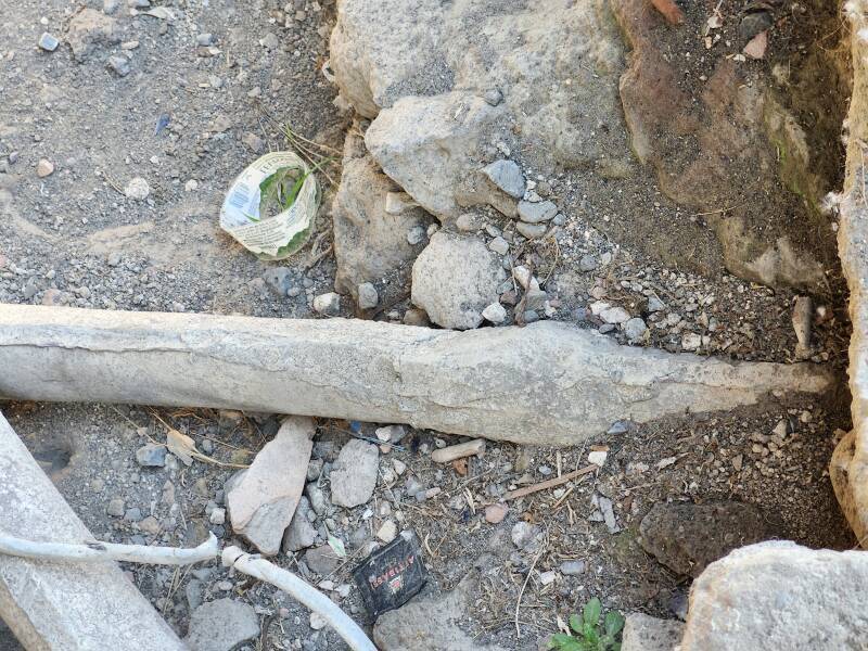 Lead pipes run beneath the floors at the Stabiane Baths at Pompeii.