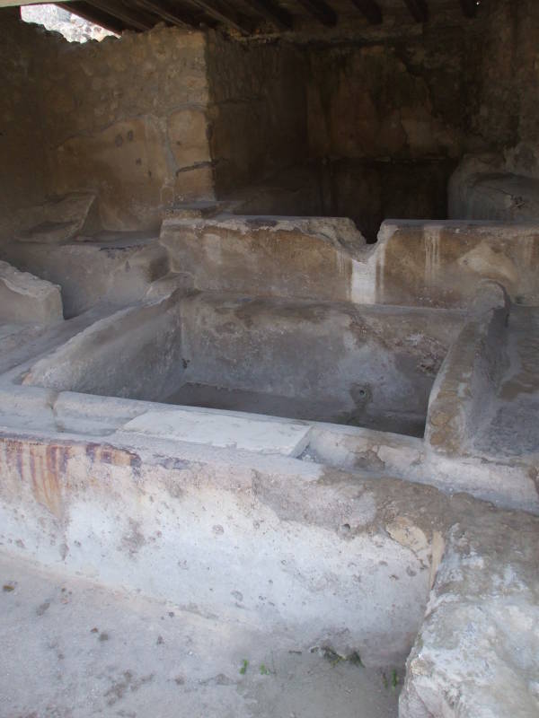 Wool fulling facility at Pompeii.