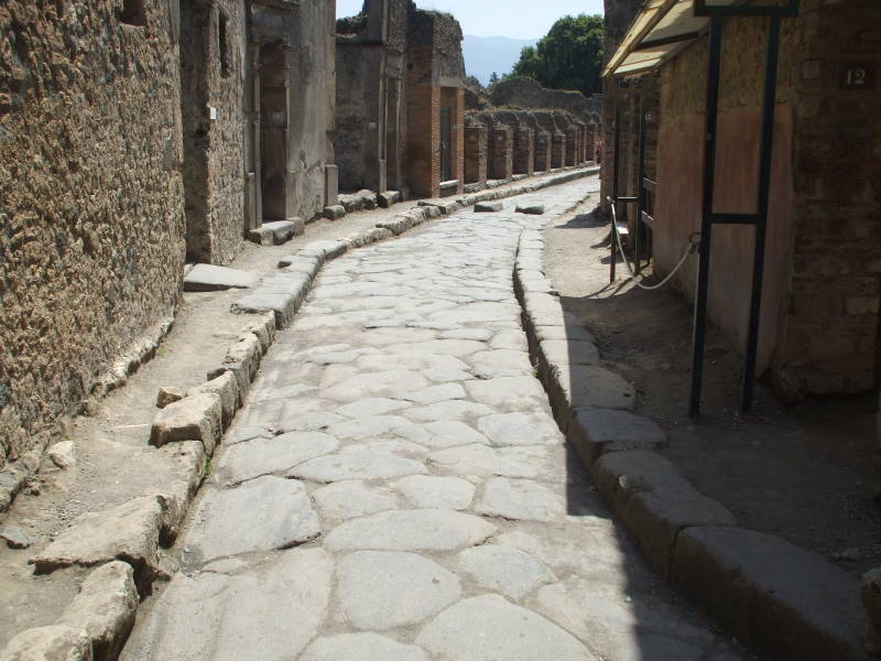Street drainage at Pompeii.