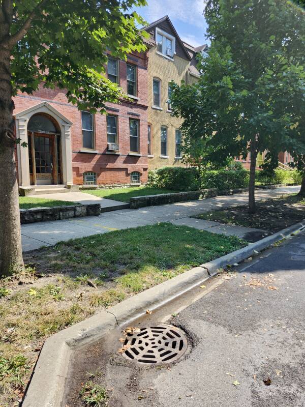 Homes and storm drain in Pullman.