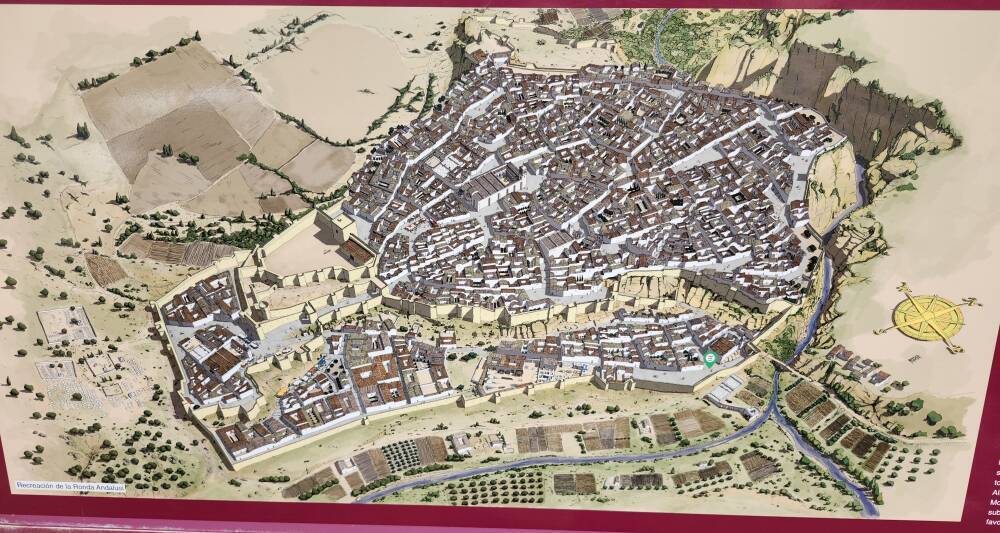 Map of the city at the height of its Muslim rule.