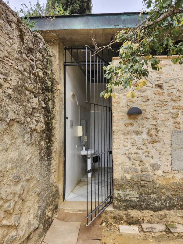 Entry to the restroom.