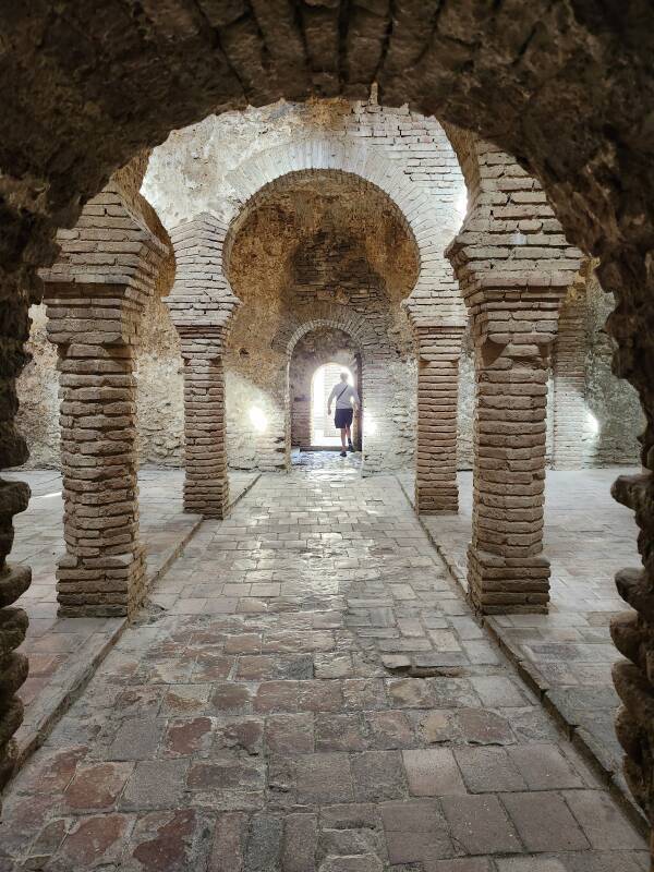 View out from the Hot Room through the Warm Room and the Cold Room to the reception area.