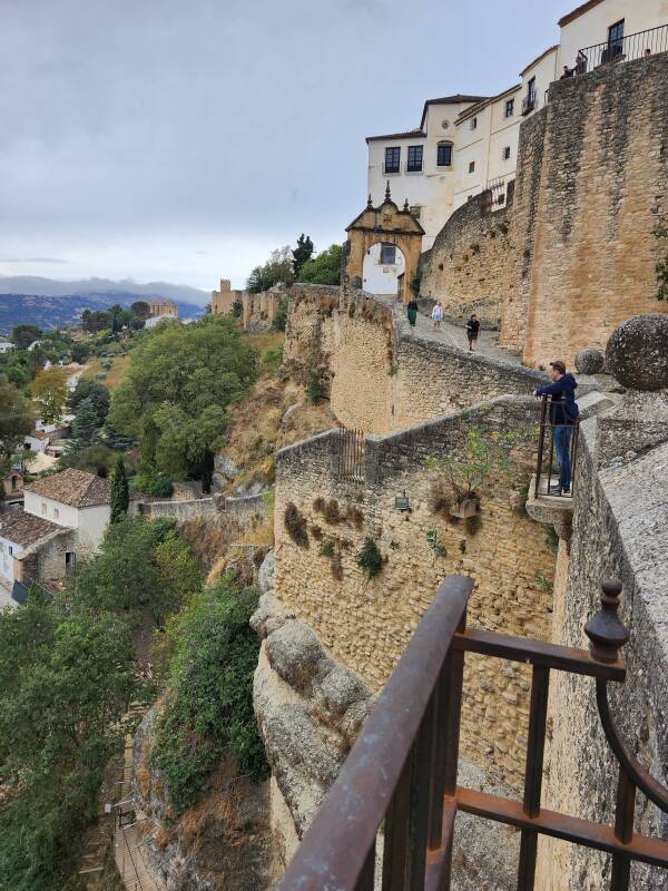 Foot path continuing down and to the left.