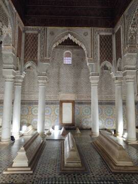 Saadian Tombs in Marrakech.