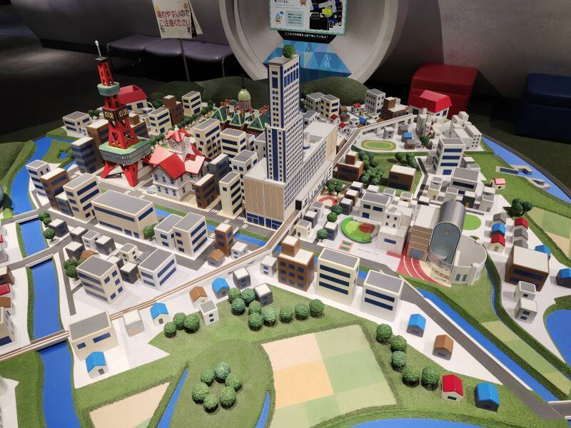 Simplified diorama of Sapporo.