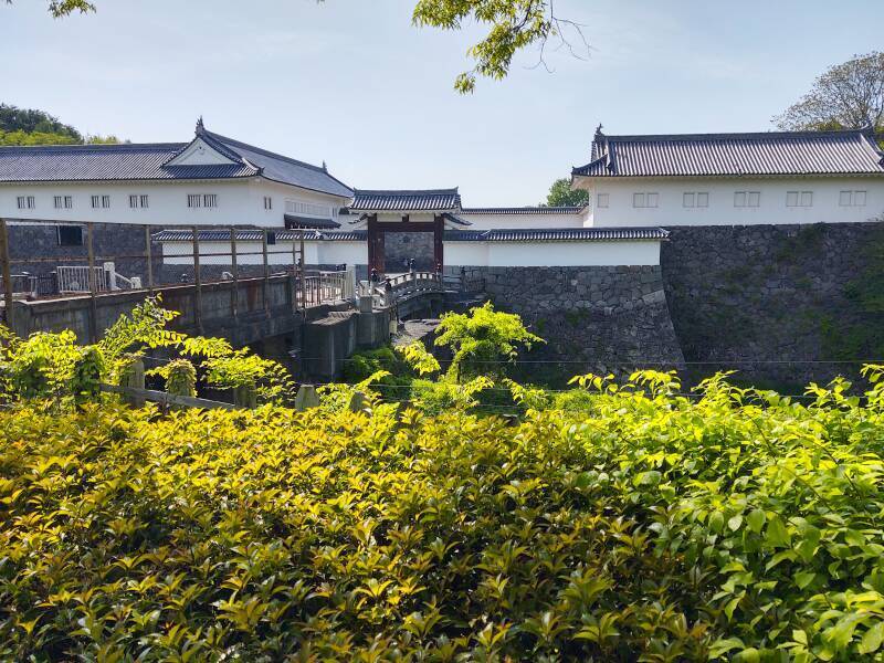 Bridge and East Gate of Yamagata Castle.