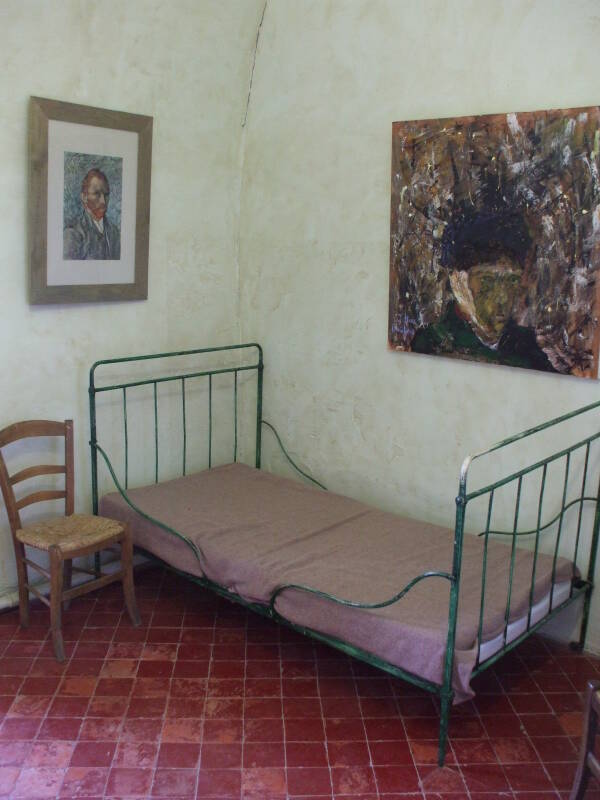 Vincent van Gogh's bed in the hospital at St-Rémy.