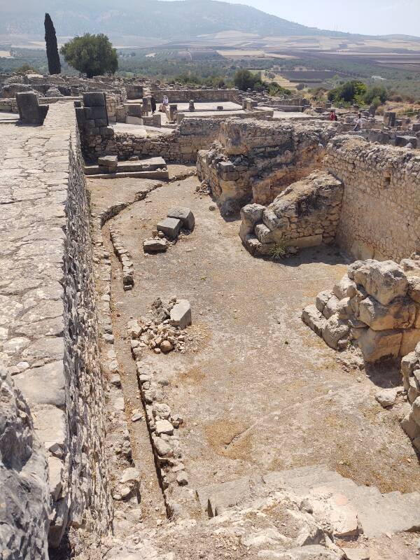 Furnace area of the Gallien Baths at the site of ancient Volubilis.