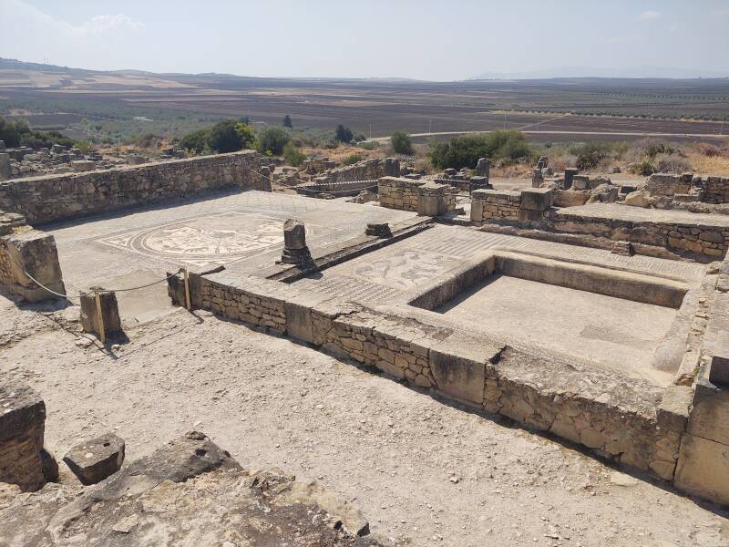 Large basin in the House of Orpheus at Volubilis.