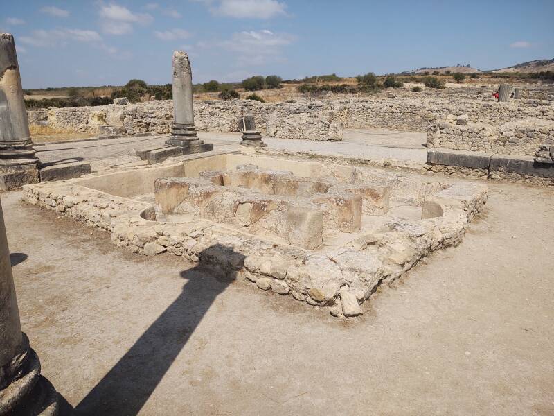 Large basin in the House of the Labors of Hercules at Volubilis.
