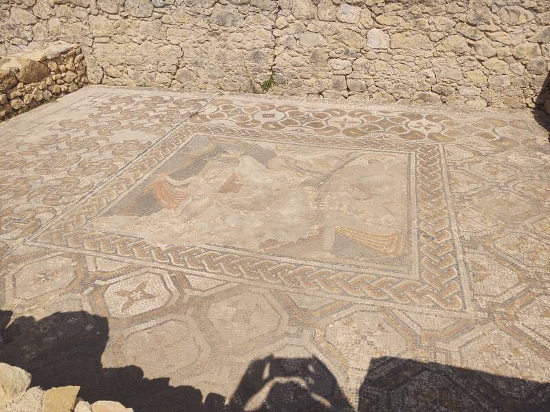 Mosaic in the House of the Bathing Nymphs at Volubilis.